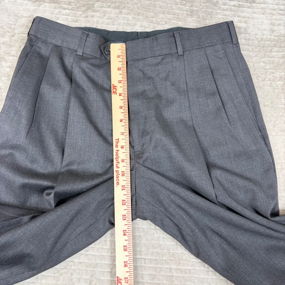 Brooks Brothers 1818 Madison Suit Mens Charcoal Gray Wool Pleated 2 Piece Set